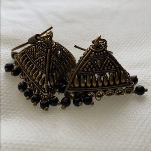 Fish hooks oxidized earrings